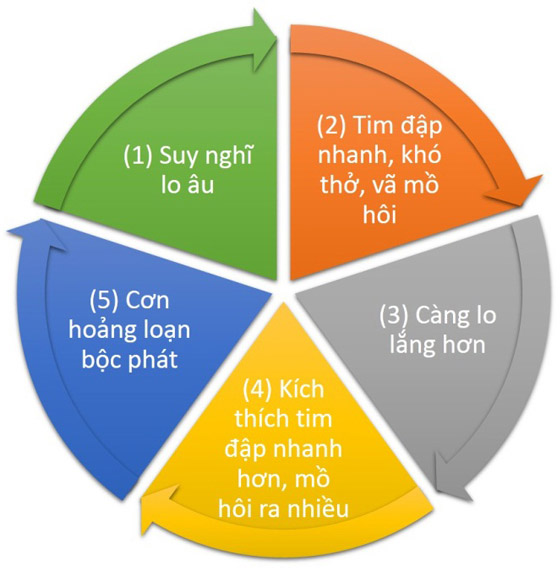 Các bước dẫn đến một cơn hoảng loạn, lo âu
