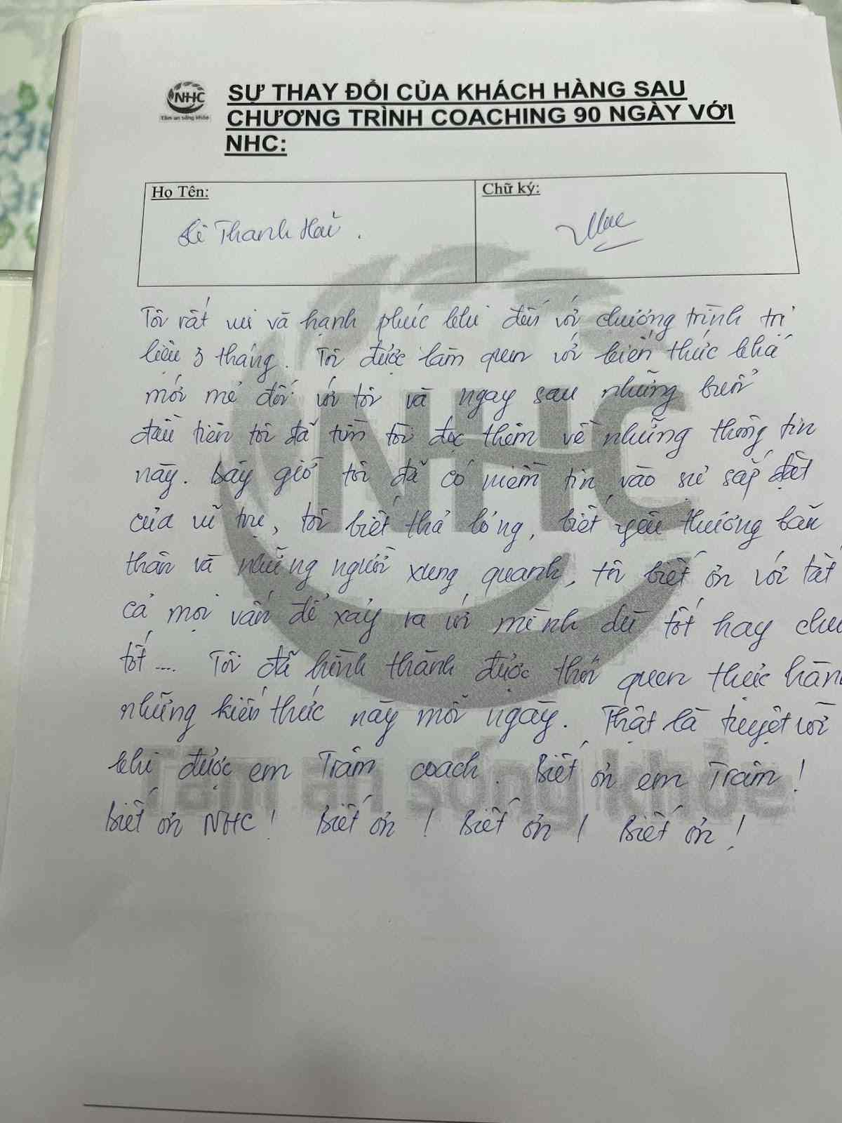 Phản hồi của khách hàng trị liệu tại chi nhánh Phan Chu Trinh