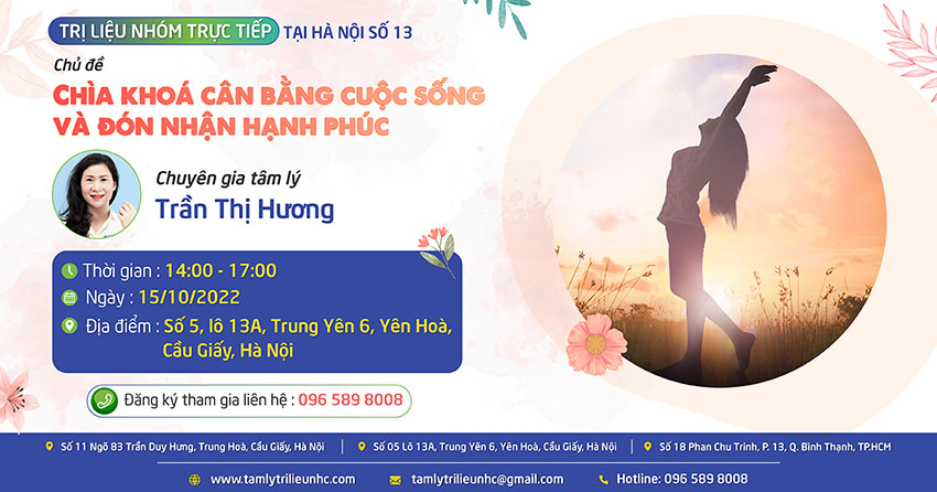 chương trình trị liệu nhóm số 13 tại Hà Nội: Chìa khóa cân bằng cuộc sống và đón nhận hạnh phúc