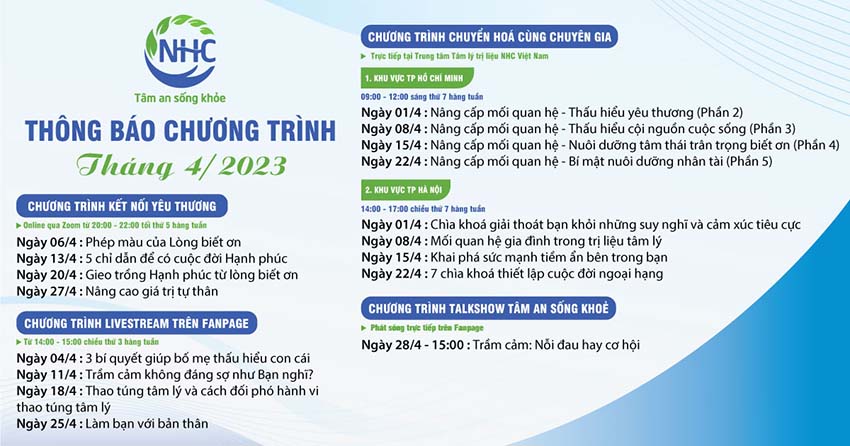 Chương trình tháng 4 năm 2023